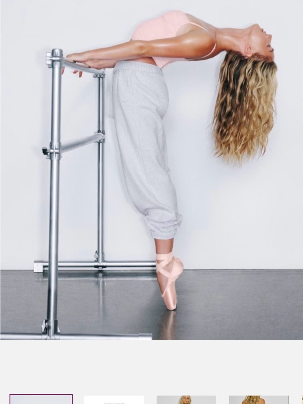 Garage Light Gray Track Joggers with Cuffed Ankles
